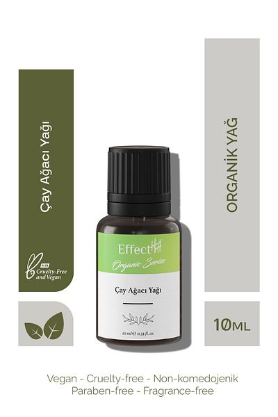 EffectHA Organic Tea Tree Oil 100% Pure Natural and Additive-Free Essential Oil 10ml