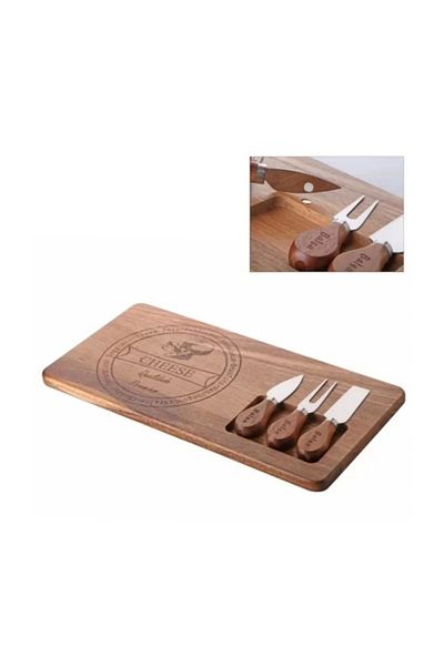balsa group Balsa Aks1050 Acacia Cheese Serving Plate 38X19 cm