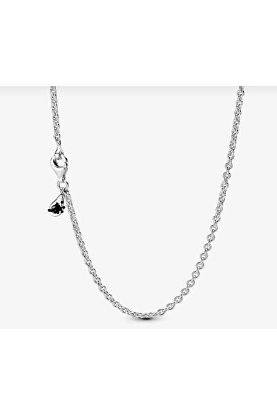 Lovecharm 925 Ayar Gümüş Sade Şık Logolu Zincir Kolye