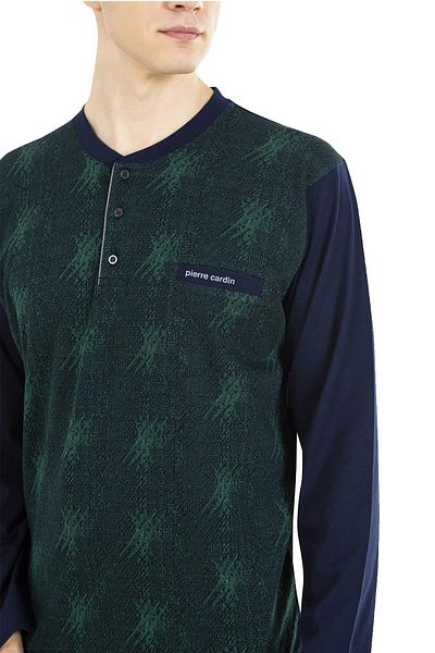 Pierre Cardin Ανδρικό κοστούμι πιτζάμα Jacquard, 100% βαμβάκι