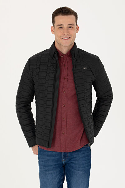 U.S. Polo Assn. Palton negru pentru bărbați - Model 50270018 -VR046