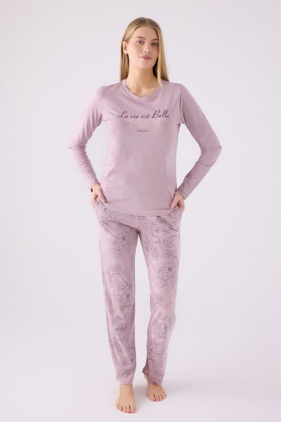 Pierre Cardin Set pijama dublu Dusty Rose Light - Single Jersey