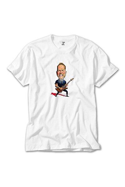 Generic Brand Metallica James Hetfield crtani beli t-shirt
