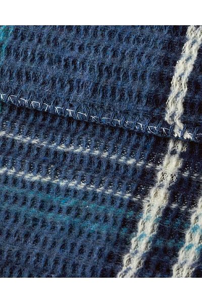 English Home Pătură dublă Scotch Waffle Plaid 180x220 Cm Albastru