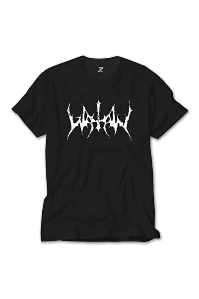 CrowsGate Tricou negru cu textul siglei Watain