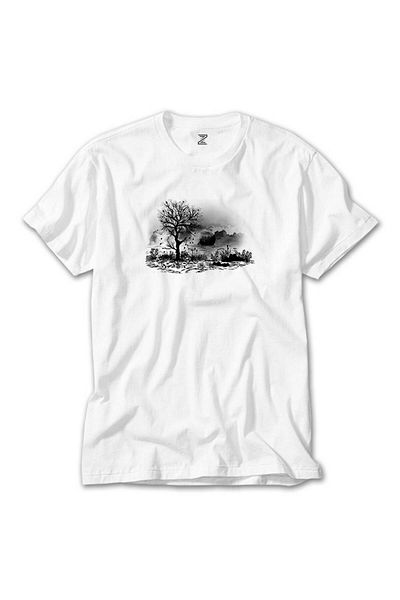 CrowsGate Black Tree Lake White T-Shirt