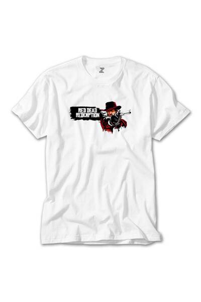 Generic Brand Poster igre Red Dead Redemption 2, bela majica