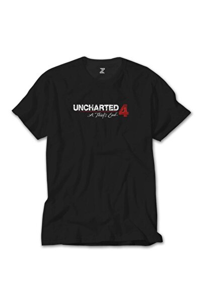 Lunas Glow Tricou negru cu logo Uncharted 4
