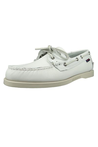 Sebago 7000H00 911 Docksides Portland Herren Bootsschuhe Weiß Weiss