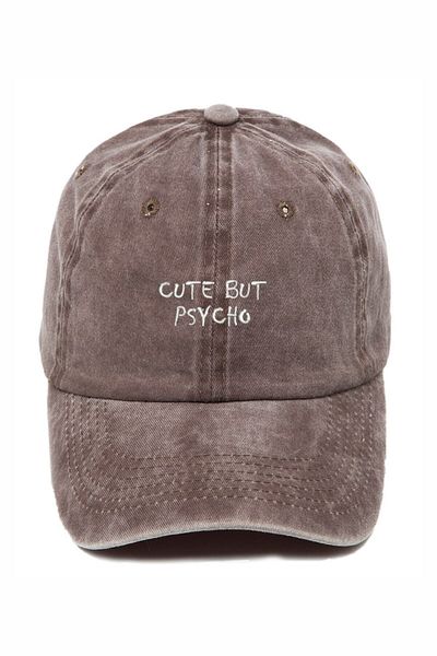 ŞapkaMania Cute But Psycho Washable Baseball Cap