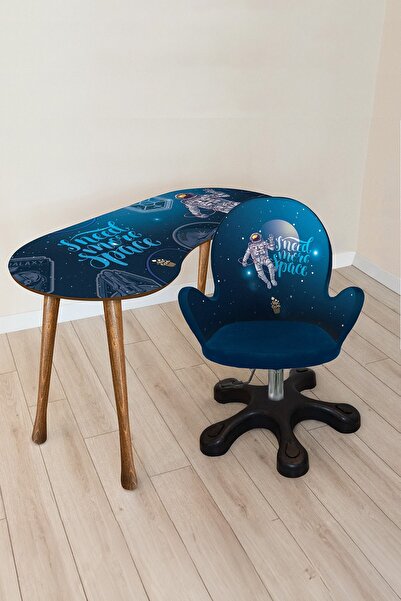 Popcorn Kids Uzay Çalışma Masa Seti Kollu Sandalyesi (8-14 YAŞ)