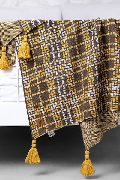 DALİSA Retro Knitwear Knitted Bedspread, TV Blanket Brown - 150x200