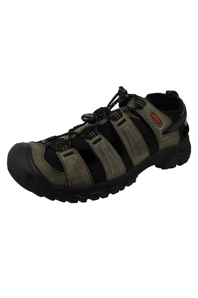 Keen Herren Trekking Sandalen Wanderschuhe Targhee Iii Sandal 1022428 Grau Grey/black Leder Und Textil M