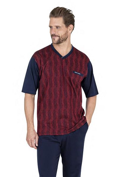 Pierre Cardin Σετ ανδρικές πιτζάμες 100% βαμβακερές 3 τεμαχίων με λαιμόκοψη V με κουτί προίκας