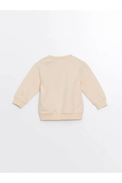 LC Waikiki Crew Neck Printed Sweatshirt and Sweatpants for Baby Boy - Set of 2 W4Cr33Z1