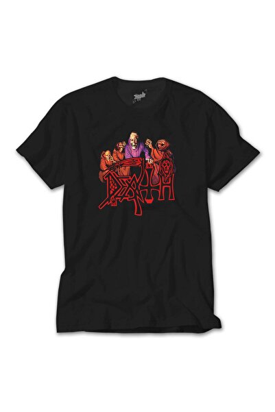 Generic Brand Death Scream Bloody  Band Black T-Shirt