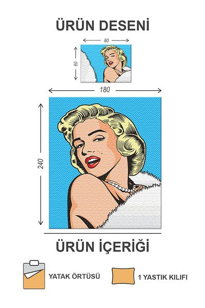Doruklar Home Collection Set cuvertură de pat din catifea căptușită din bumbac matlasat de calitate premium cu model modern