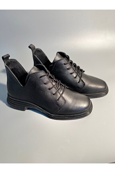 Butik Noble Shoes Hakiki Deri Kadın Yarım Bot