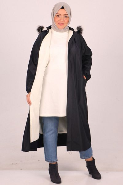 Eslina 33069 Καπάκι Bondit με επένδυση από γούνα - Navy Blue