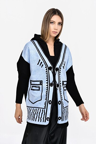 DQMANE TASARIM KAPŞONLU HIRKA