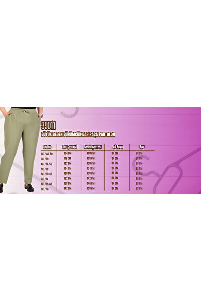 Eslina 39011 Large Size Brick Colored Wrap Skinny Leg Trousers