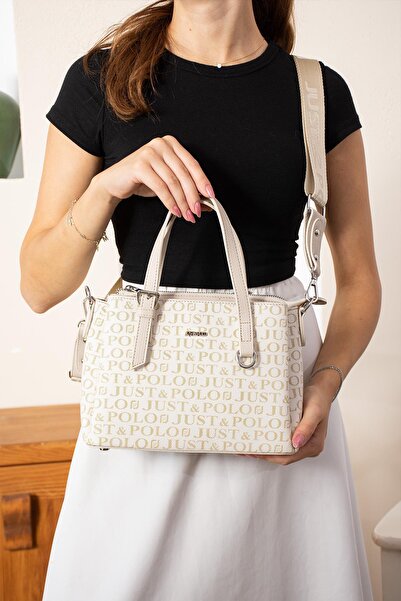 Just Polo حقيبة يد وكتف - 4 أقسام، حزام عمودي، موديل 2203