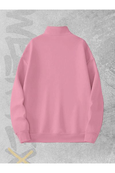 WEARTEX Radioactive Printed Unisex Sweatshirt with Half Zipper