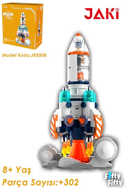 Vagonlife Jaki Mini Space Rocket - Jk8508 (+302 Pieces) Toy Building Set
