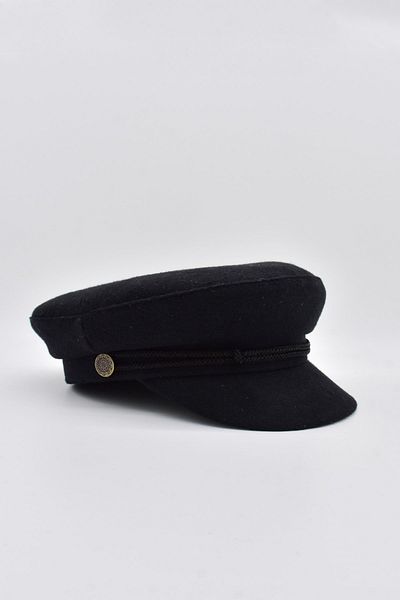 Külah Women's Black Stamp Sailor Hat
