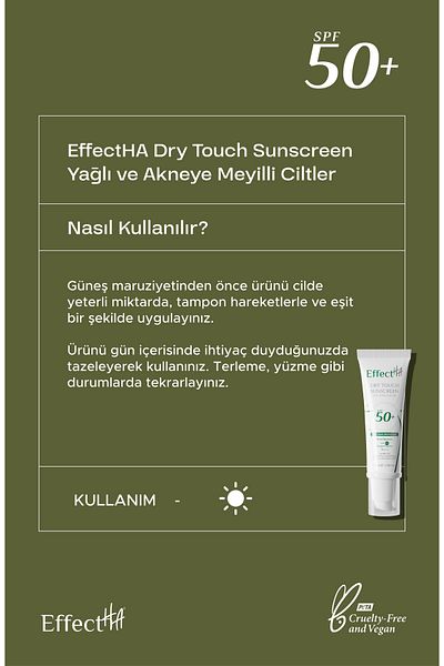 EffectHA SPF50 Dry Touch Sunscreen - Sunscreen Cream for Oily and Combination Skin