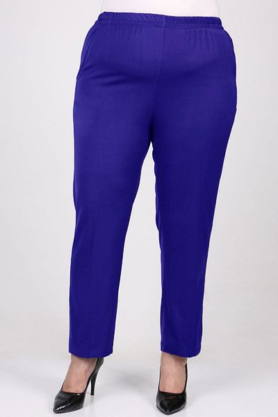 Eslina 29020 Large Size Elastic Waist Pipe Leg Oversize Trousers - Saks