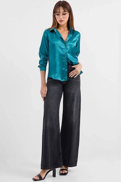 hazelin Γυναικείο Πράσινο Σατέν Πουκάμισο Hijab HZL25W-BD 139641