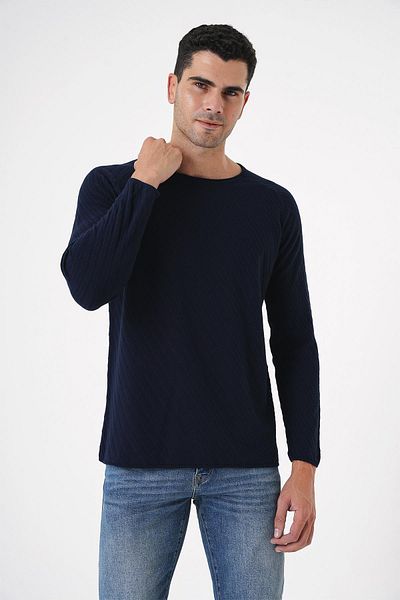 CHUBA Men's Roll Collar Knit Detailed Thin Sports Knitwear Sweater 21W305