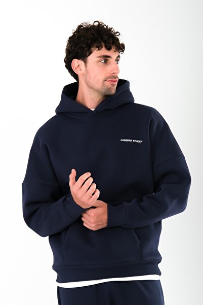 Coredra Std Navy Blue - Oversize Fit Hoodie Men