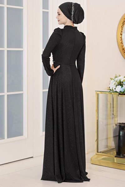 SUBU TASARIM Black Business Evening Dress - Tbssn46