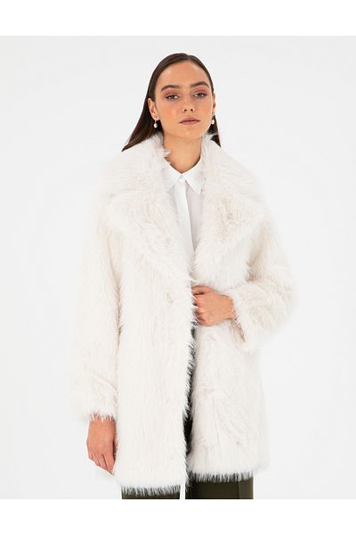 Pierre Cardin Ecru Comfort Fit Faux Fur 50296086-Vr019