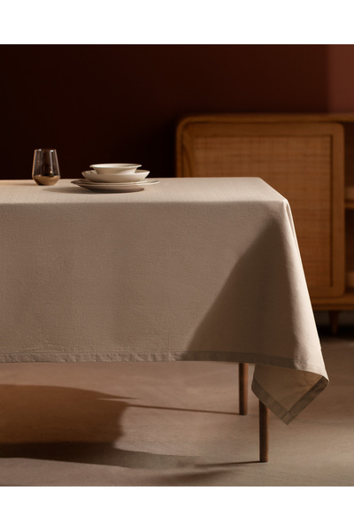 Madame Coco Beige Brume Tablecloth - 160x230 Cm