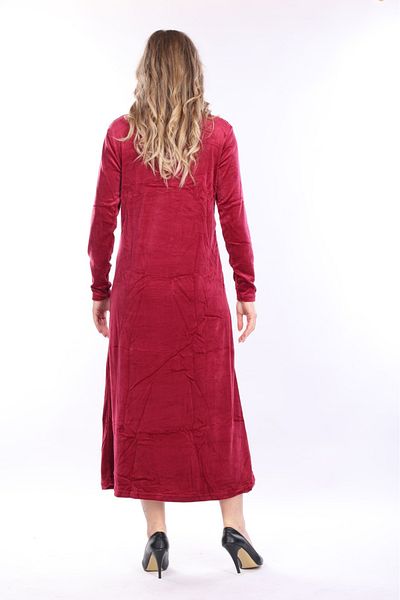 mervemoda ROCHIE DE CATIF DE DAMĂ MÂNECĂ LUNGĂ