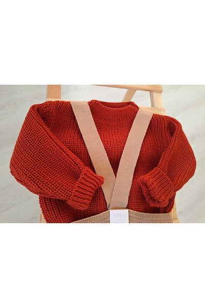 Nimini Kids Knitwear Sweater & Suspender Jumpsuit Baby Kids Bottom Top 2-Piece Set (0-6 Years)