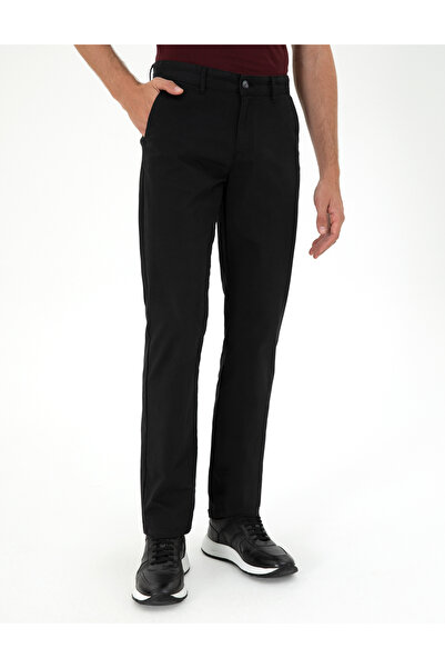 Pierre Cardin Siyah Regular Fit Kanvas Pantolon 50292505-VR046