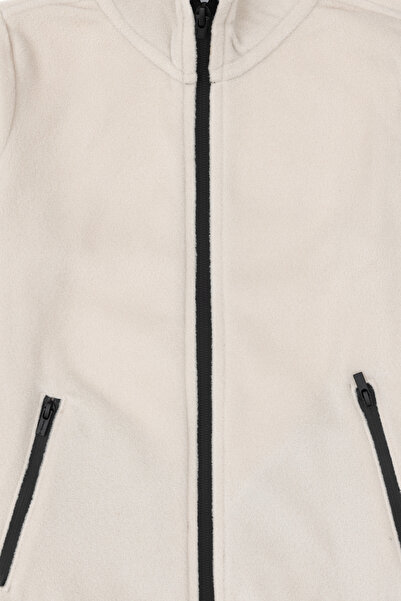 U.S. Polo Assn. Erkek Çocuk Fermuarlı Taş Polar Sweatshirt 50298067-VR049