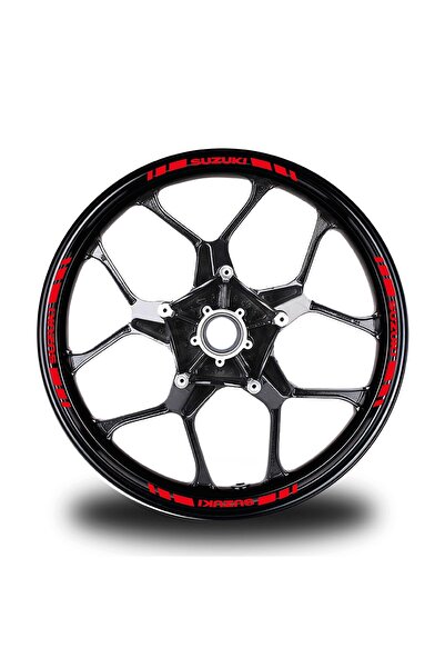 Motiker Suzukı Yazılı Kısa Dış Şerit 16'lı Tek Renk Jant Sticker Modeli