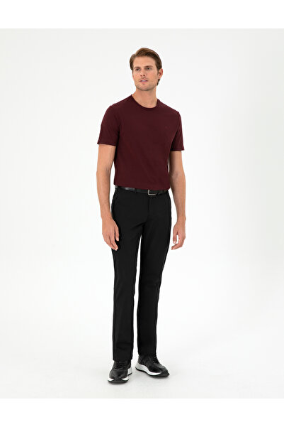 Pierre Cardin Siyah Regular Fit Kanvas Pantolon 50292505-VR046