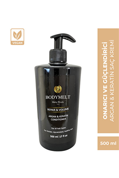 Argan & Keratin Saç Kremi - Onarıcı, Güçlendirici, Besleyici Formül, 500 ml