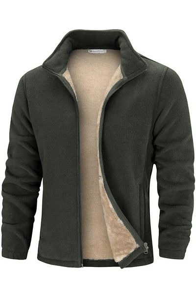 GHASSY CO. Ανδρικό Fleece Jacket - Ultra Heat, βελούδινη επένδυση, τσέπες και πλήρες φερμουάρ
