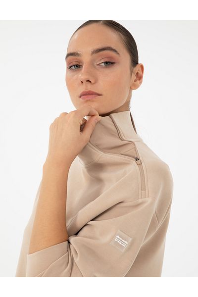Pierre Cardin Beige Comfort Fit Modal Fabric Sweatshirt 50291230 -Vr011