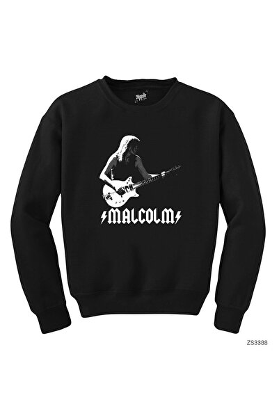 WAKHA سويت شيرت أسود من AC DC مالكولم