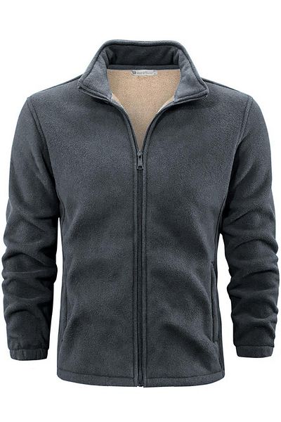 GHASSY CO. Ανδρικό Fleece Jacket - Ultra Heat, βελούδινη επένδυση, τσέπες και πλήρες φερμουάρ