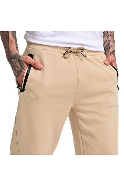 Sportive Zaragoza Erkek Bej Günlük Stil Eşofman Altı 24KE011-OAT