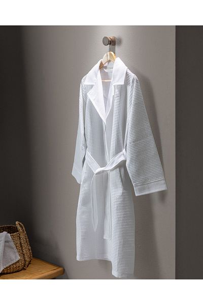Madame Coco Halat de baie unisex Blois 100% bumbac - Alb - Colecție de lux